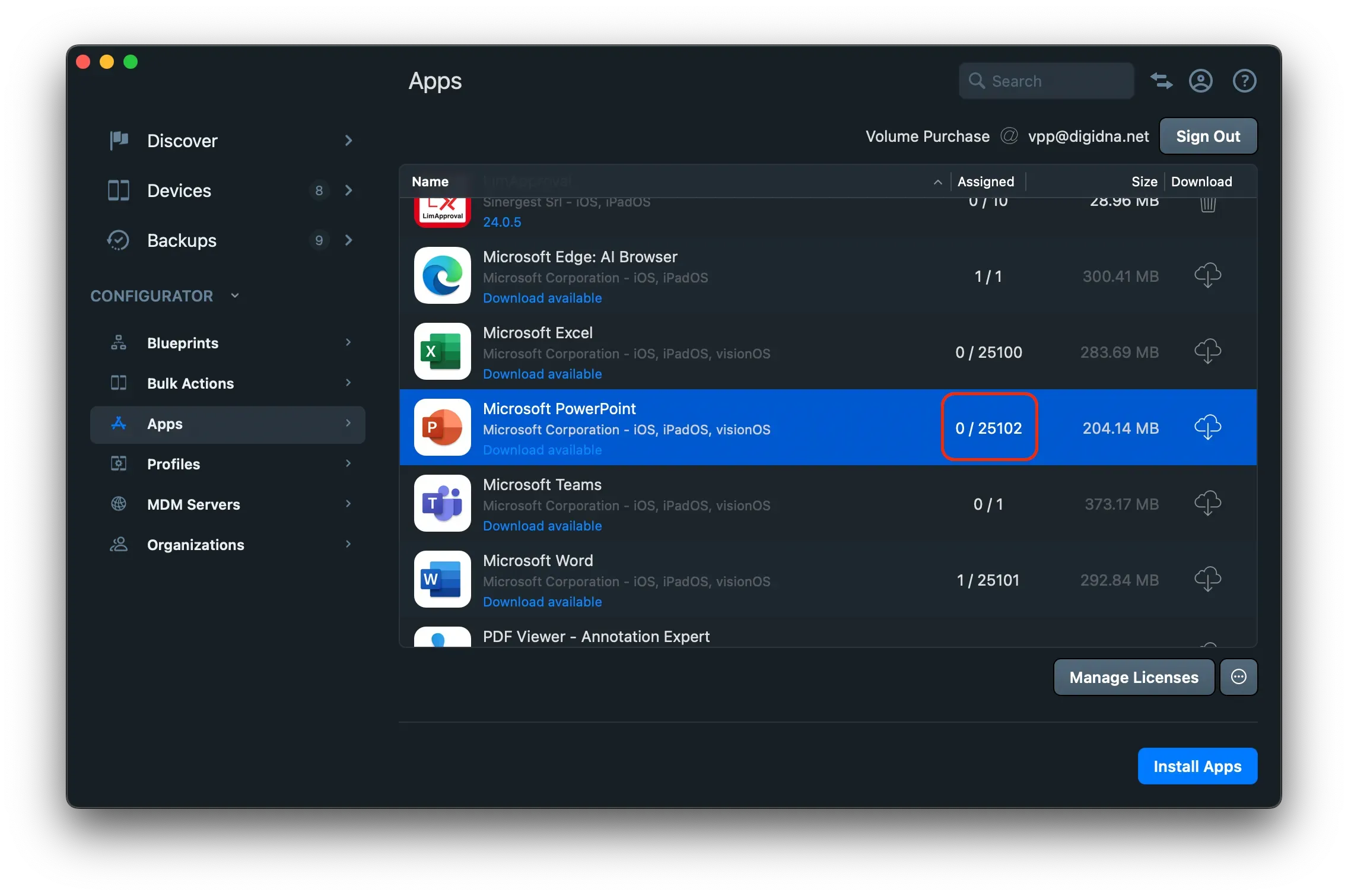 iMazing Configurator Apps Library