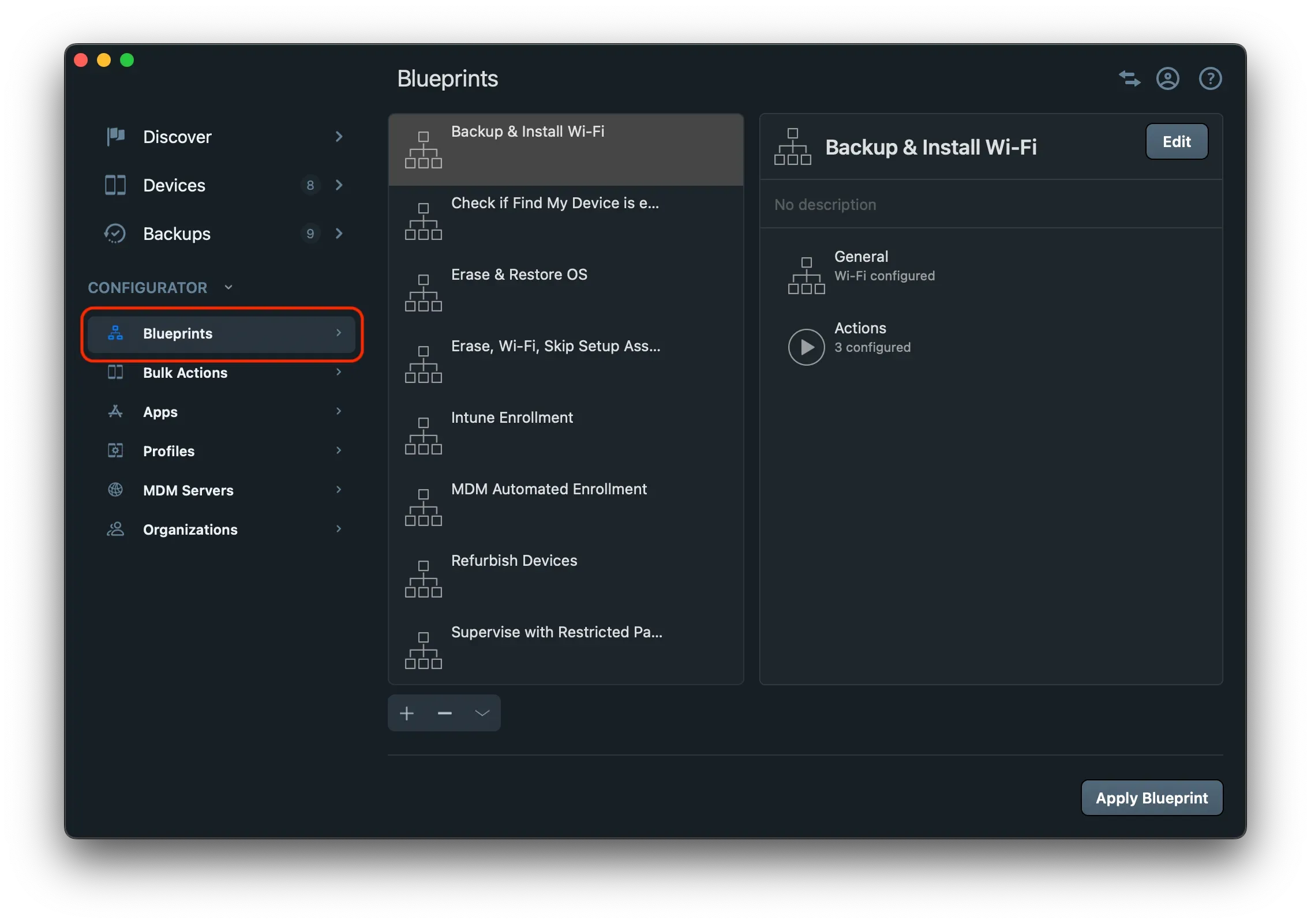 iMazing Configurator Blueprints
