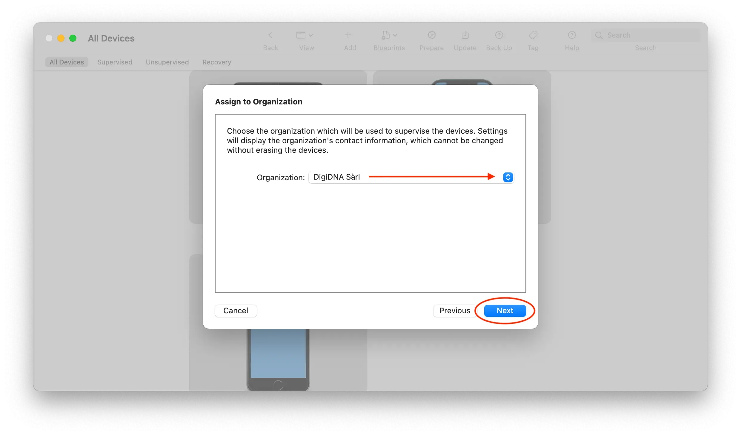 Apple Configurator Organization