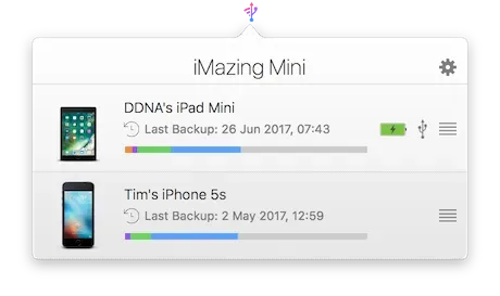 iMazing Mini's device List