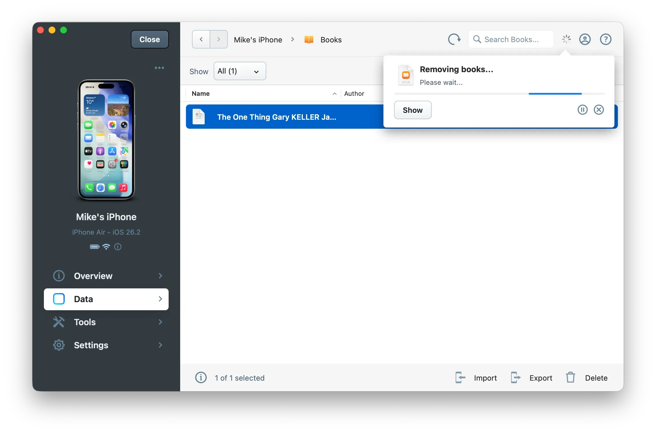 iMazing Book removing illustration