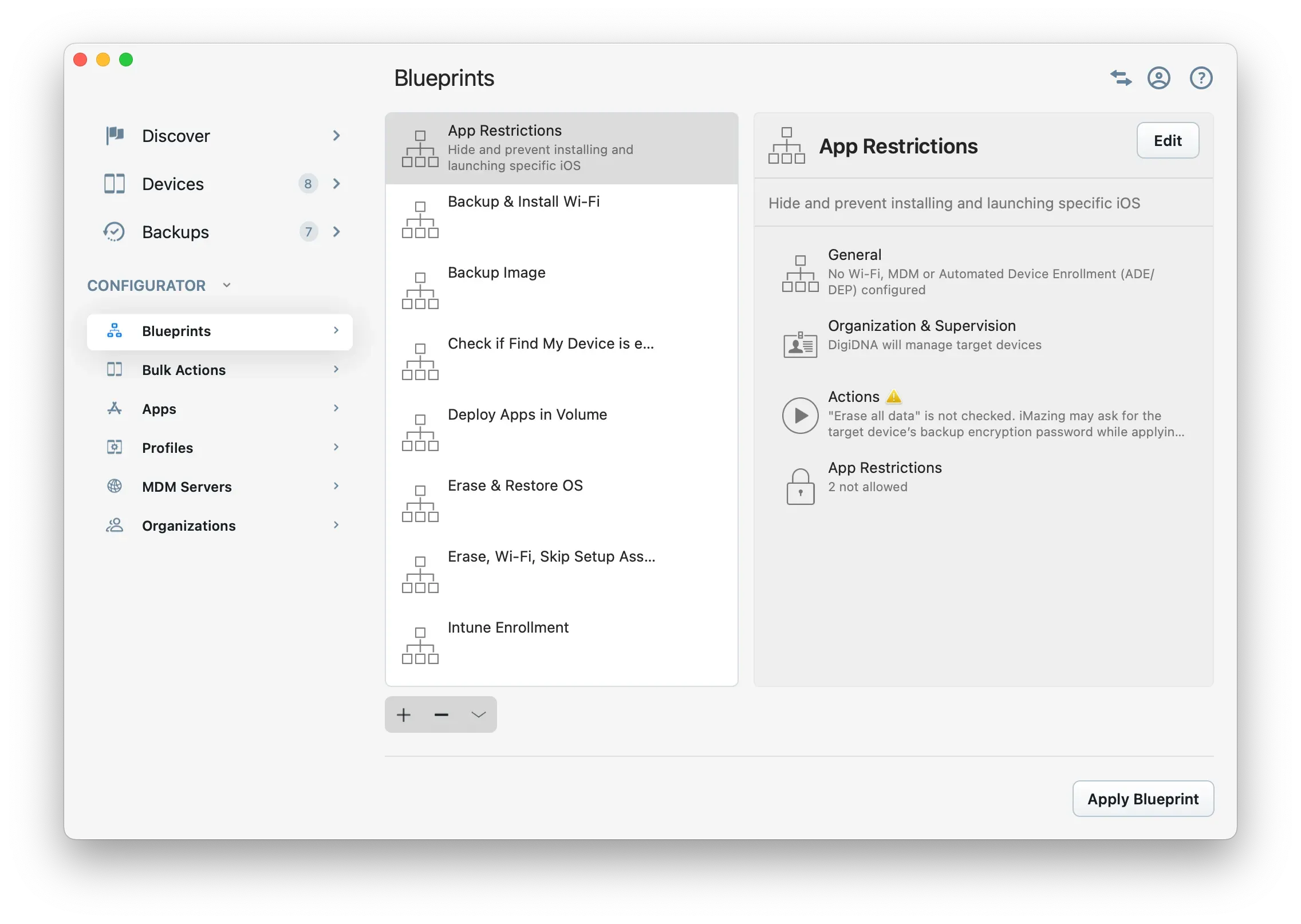 iMazing 3 Device Grid View