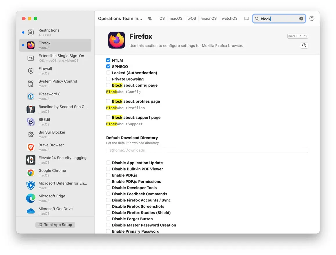 iMazing Profile Editor Screenshot – Deep Search in Action
