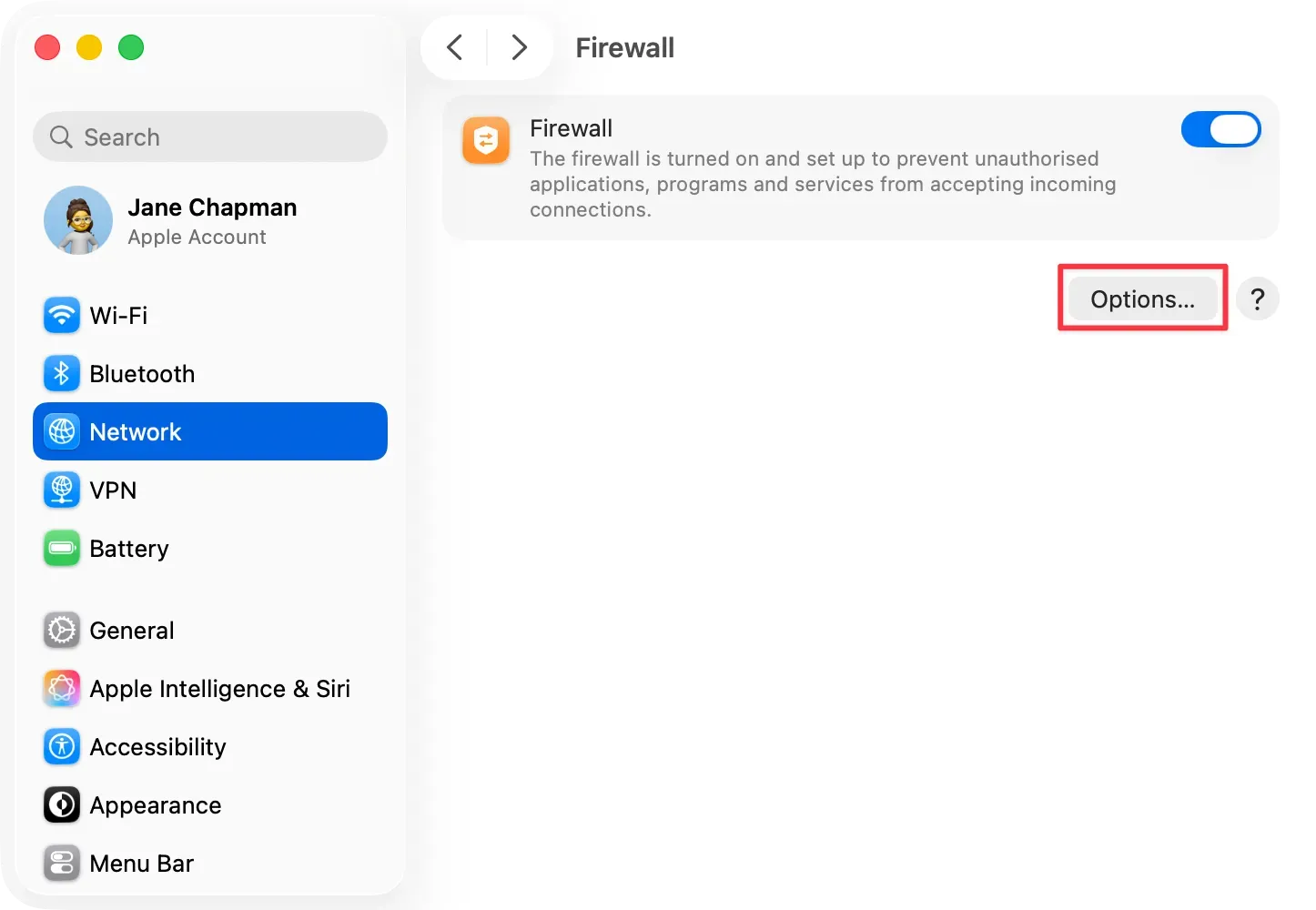iMazing and iMazing Mini listed in macOS System Settings under Network > Firewall, both allowed to receive incoming connections