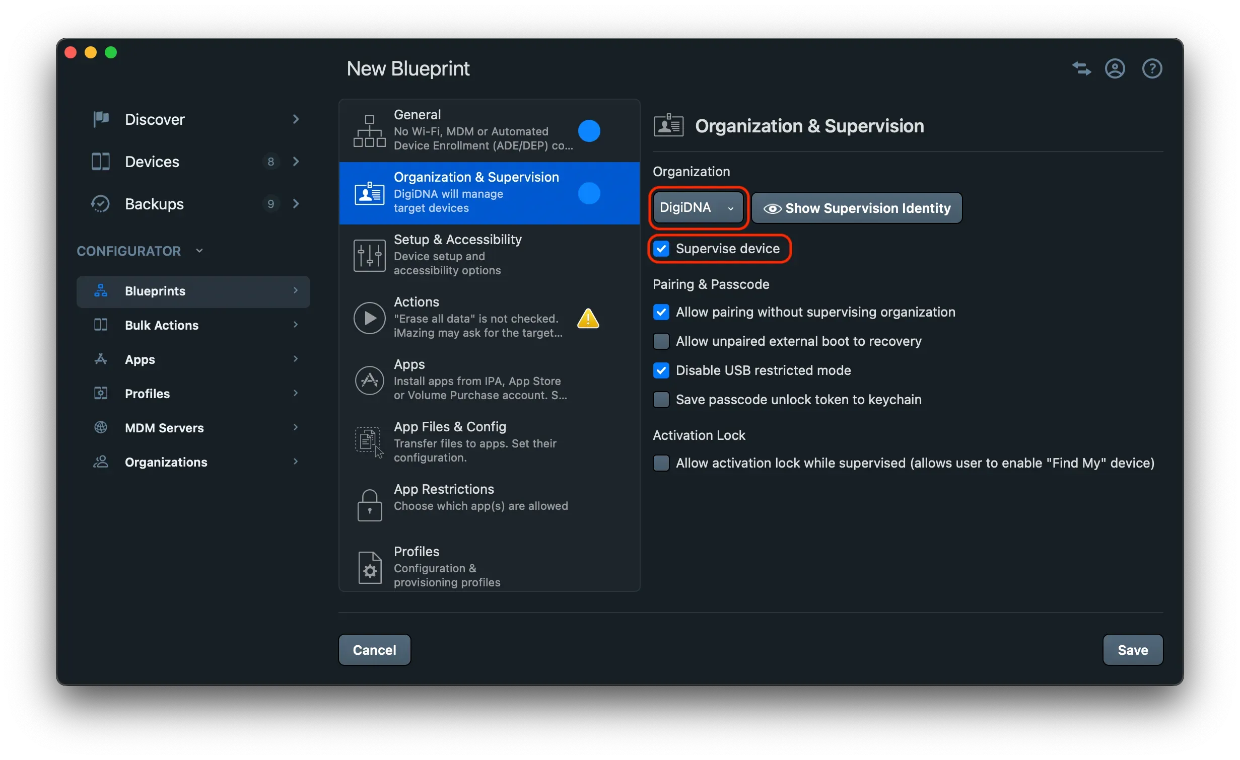 Organization and Supervision