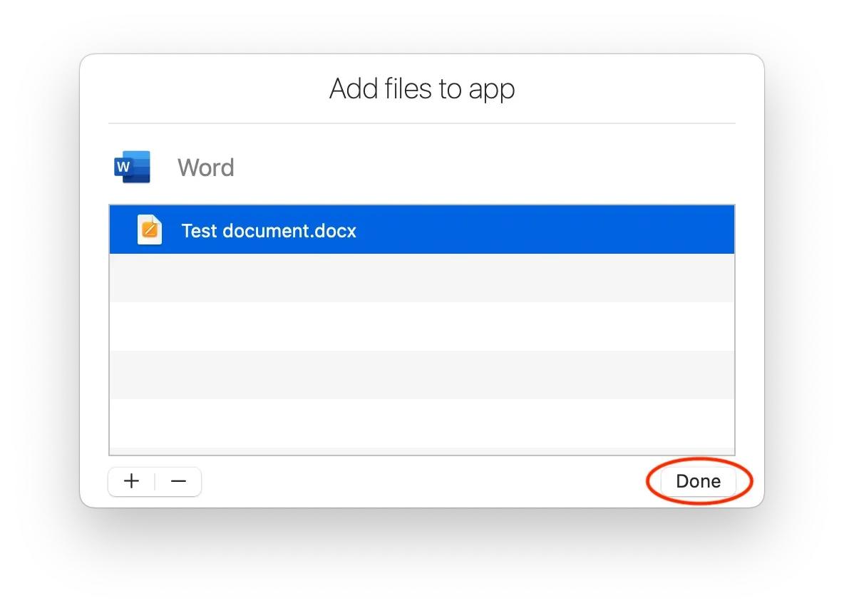 Apply your files choice