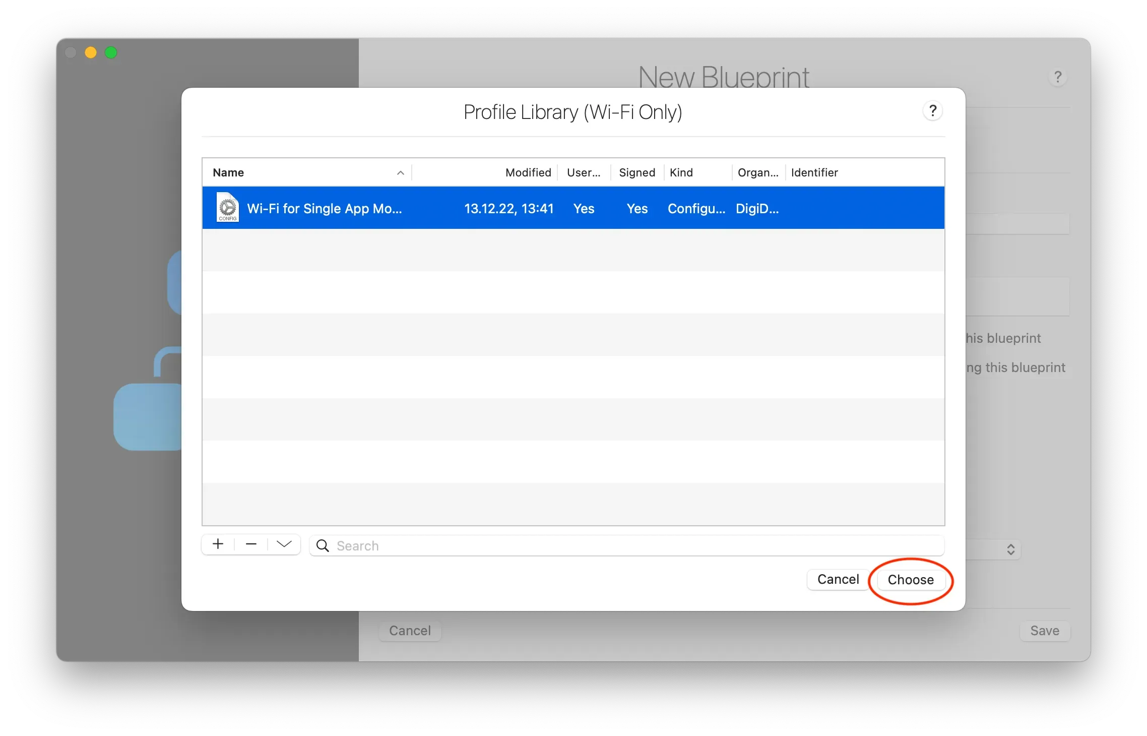 Set the Wi-Fi profile