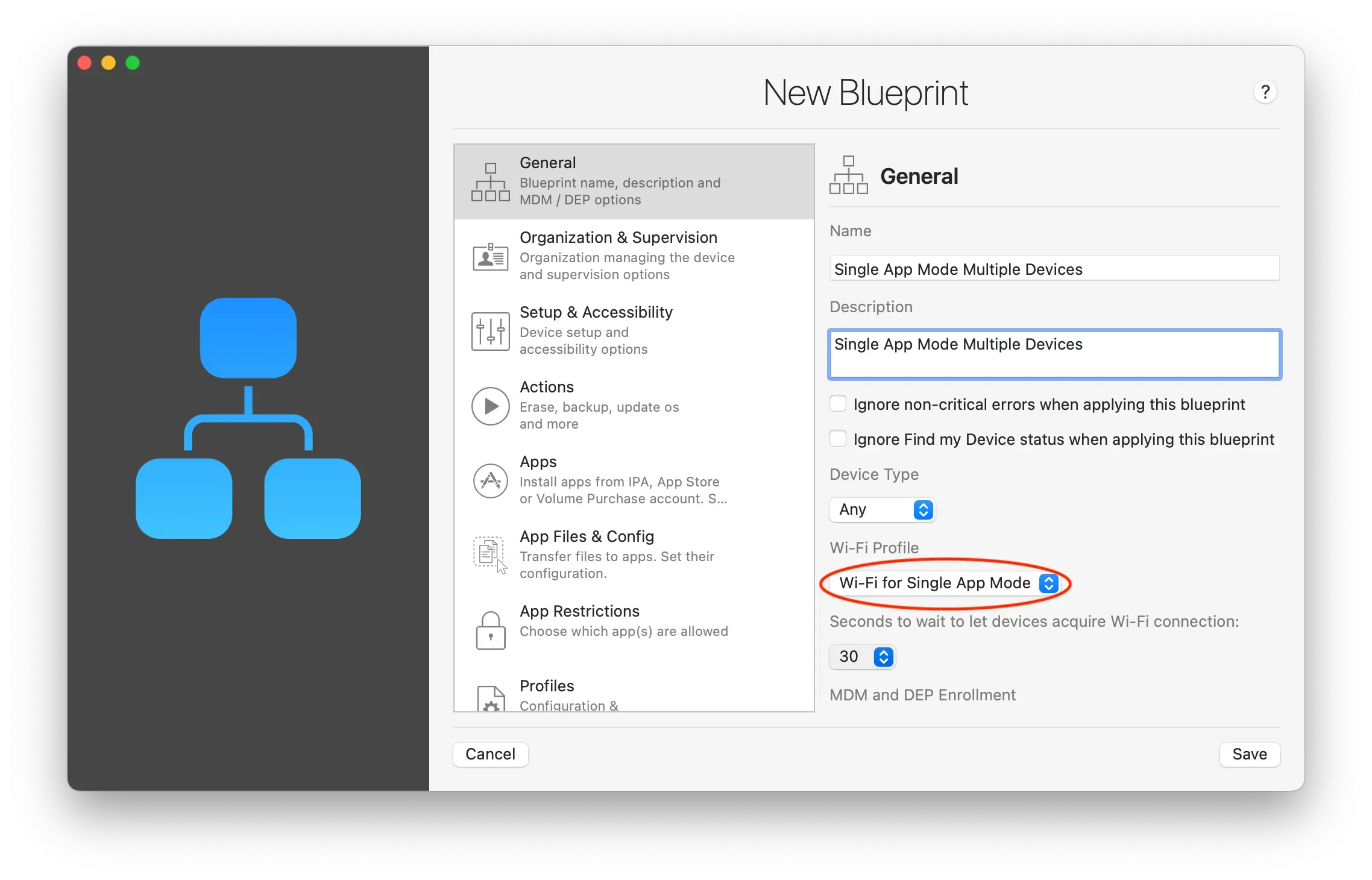 Apply the Wi-Fi profile